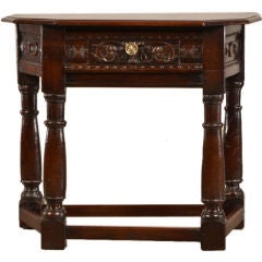 Oak credence table from England c. 1890