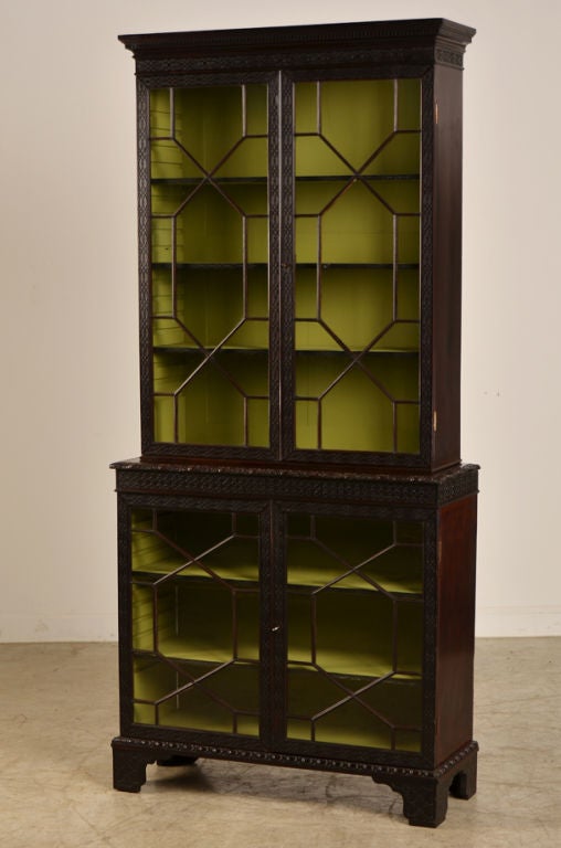 Chippendale style mahogany bookcase from England c. 1910