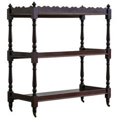 William IV Style Mahogany Etagere/Butler's Stand, England c.1865