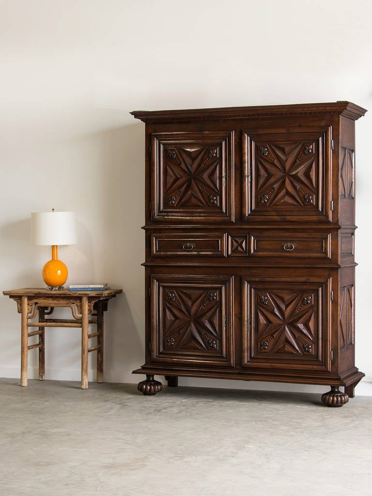 Antique French Louis XIII Style Walnut Cabinet circa 1800