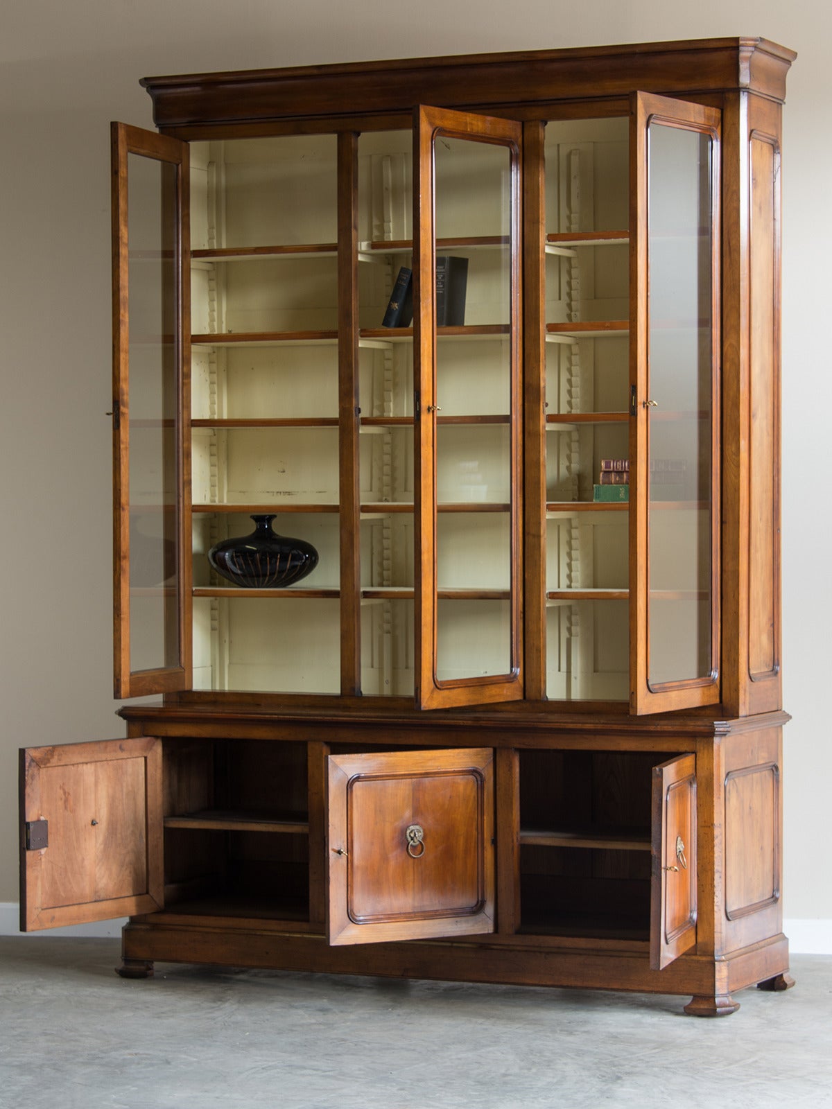 Mid-19th Century Louis Philippe Cherrywood Bookcase or Bibliothèque, France circa 1850
