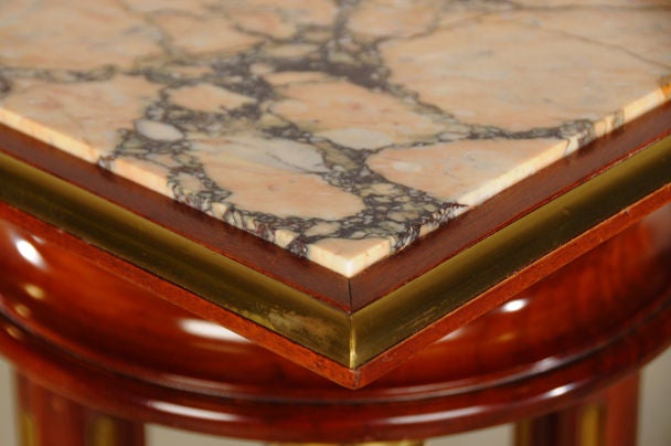 Mahogany and brass pedestal from France c.1865
