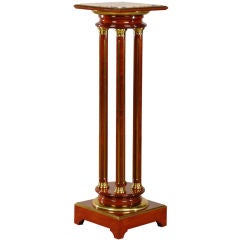 Mahogany and brass pedestal from France c.1865