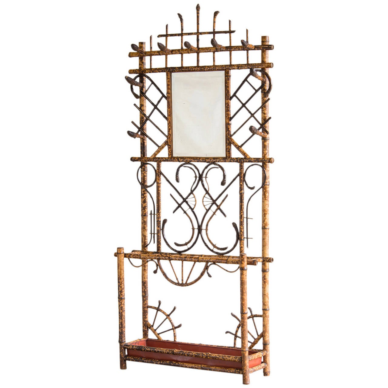 Scorched Bamboo Coat or Cane Stand, Paris, France, circa 1890 at 1stdibs