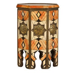 A stunning octagonal side table from Damascus, Syria