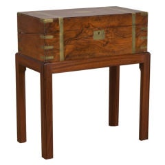 Regency period walnut writing box on a stand from England c.1820