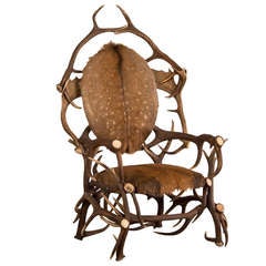 Shed Deer Horn Antler Chair from Bavaria, Germany