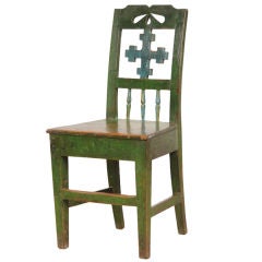 Antique Painted side chair from Switzerland c.1850