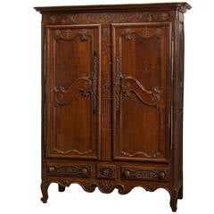 Louis XVI Period Oak Armoire, Original Hardware, France circa 1780