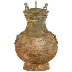 A handsome bronze ritual lidded vessel from China