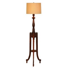 A splendid vintage oak floor lamp from France c.1930