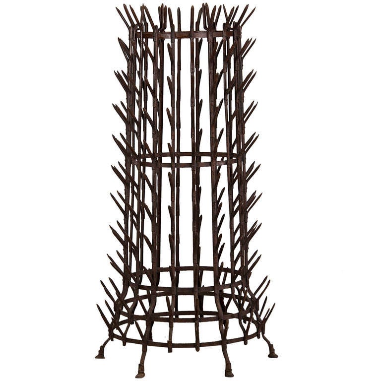 Huge Iron Bottle Drying Rack, France c.1870 at 1stdibs