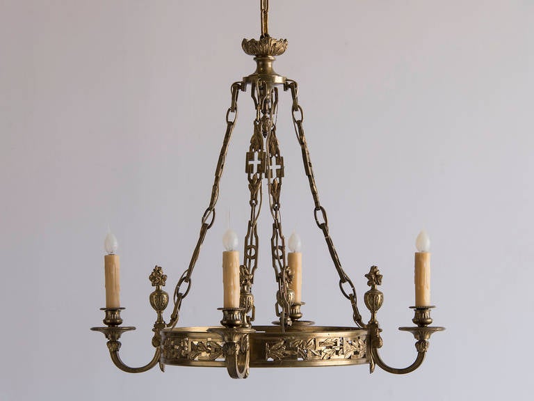 Receive our new selections direct from 1stdibs by email each week. Please click “Follow Dealer” button below and see them first!

 This elegant antique French fixture embodies the elegant restraint and balanced design first enjoyed during the