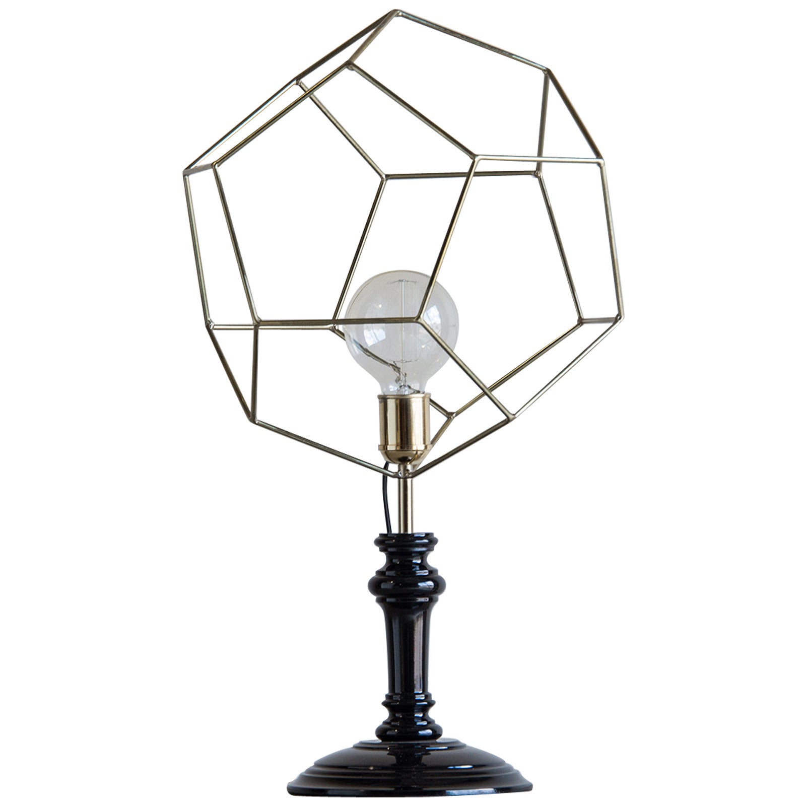 Geometric Brass Cage Modern Lamp, Holland