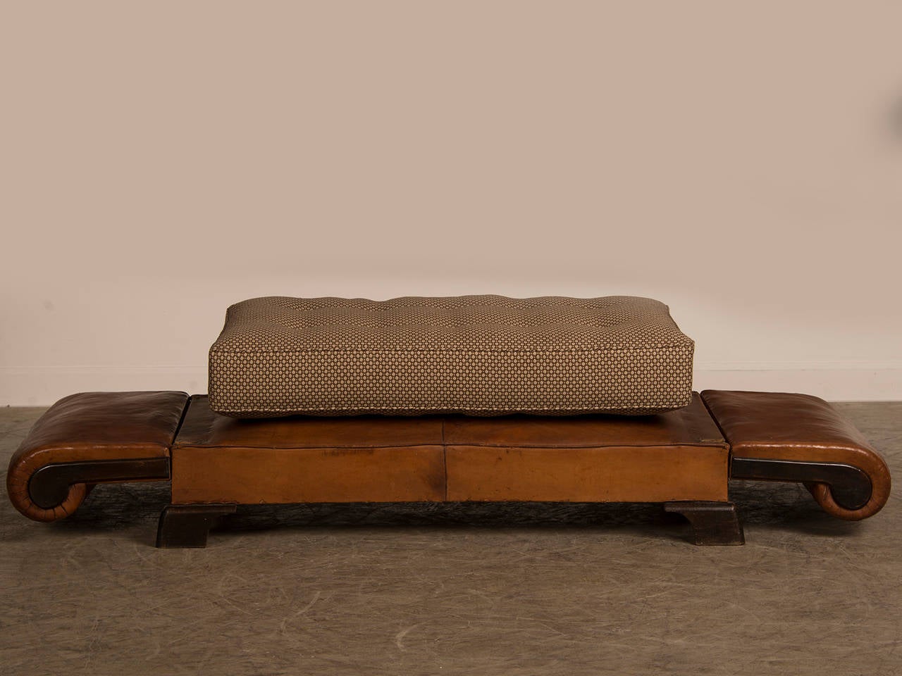 Art Deco Leather Day Bed, France circa 1930 2