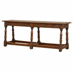 Antique A handsome oak joint bench from England c. 1880