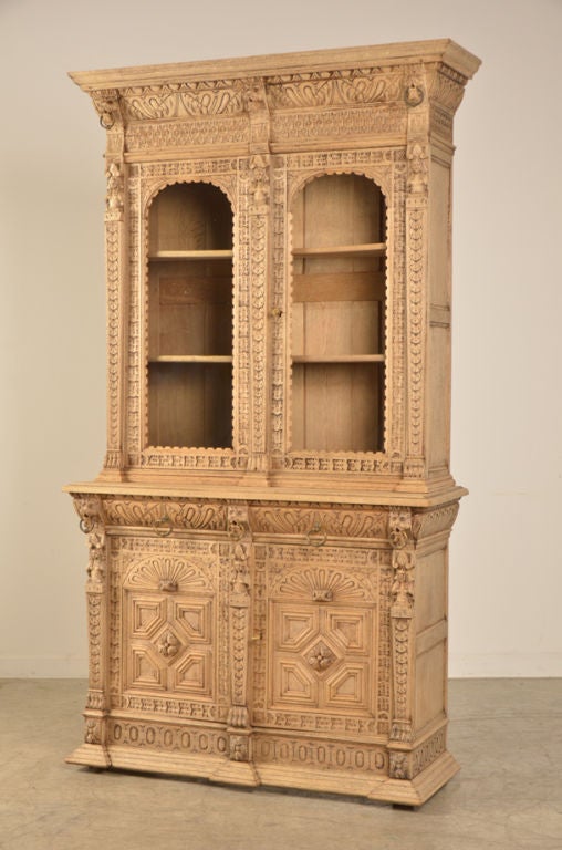 A handsome Henri II style oak bibliotheque from France c.1880