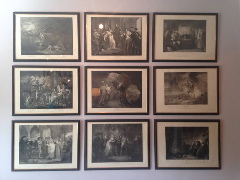 Set of Nine Prints of Shakespeare's Plays, England 1803