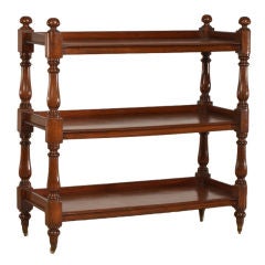 A mahogany butler's stand of shelves from England c.1875