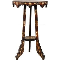 Moorish/Islamic Style Walnut Table, England c. 1890