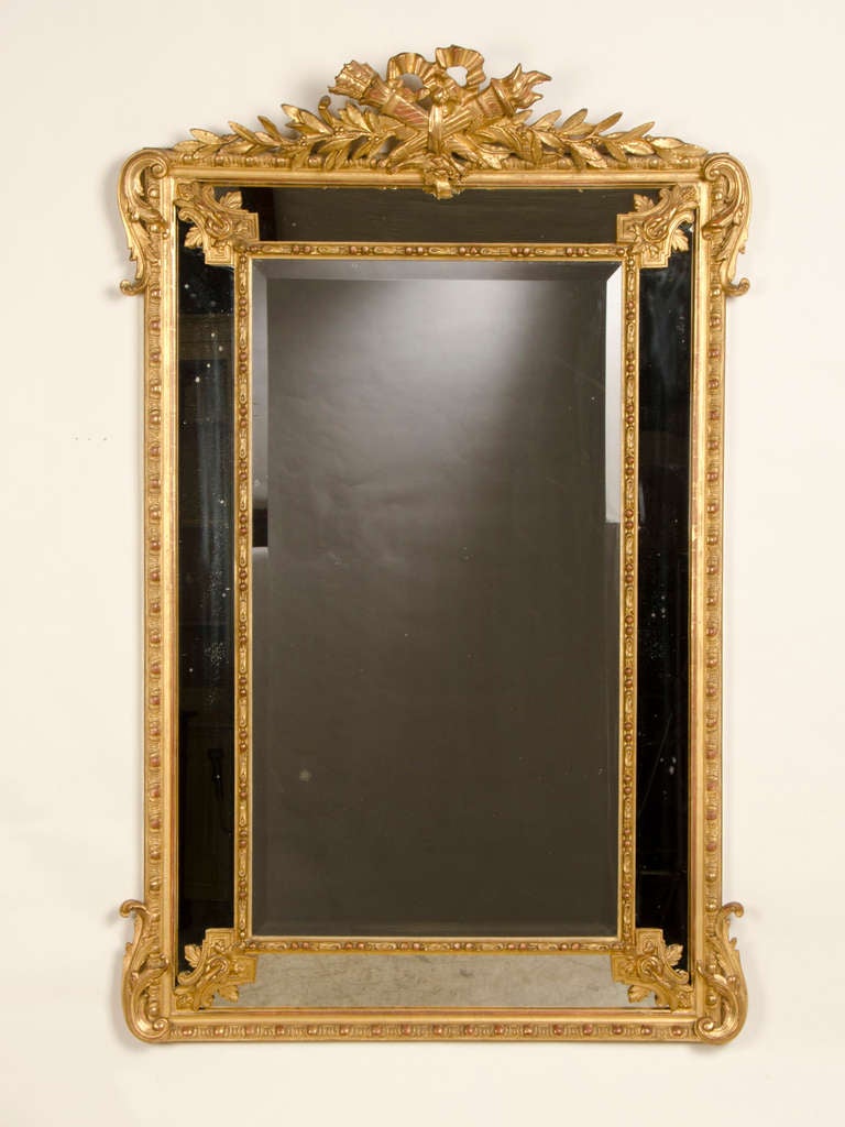 Napoleon III Period Gold Leaf "Pareclose" Mirror, France c.1875