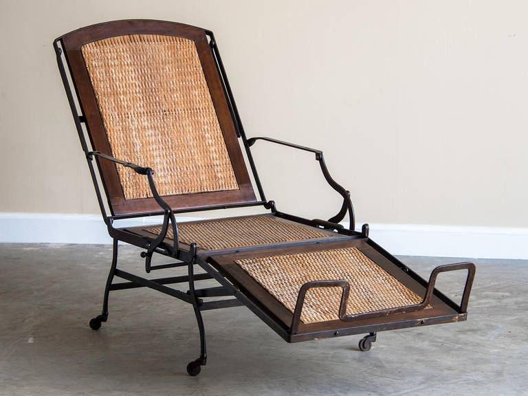 Receive our new selections direct from 1stdibs by email each week. Please click “Follow Dealer” button below and see them first!

A stunning American metal frame chaise longue with a woven seat and back bearing the original maker’s stamp from New