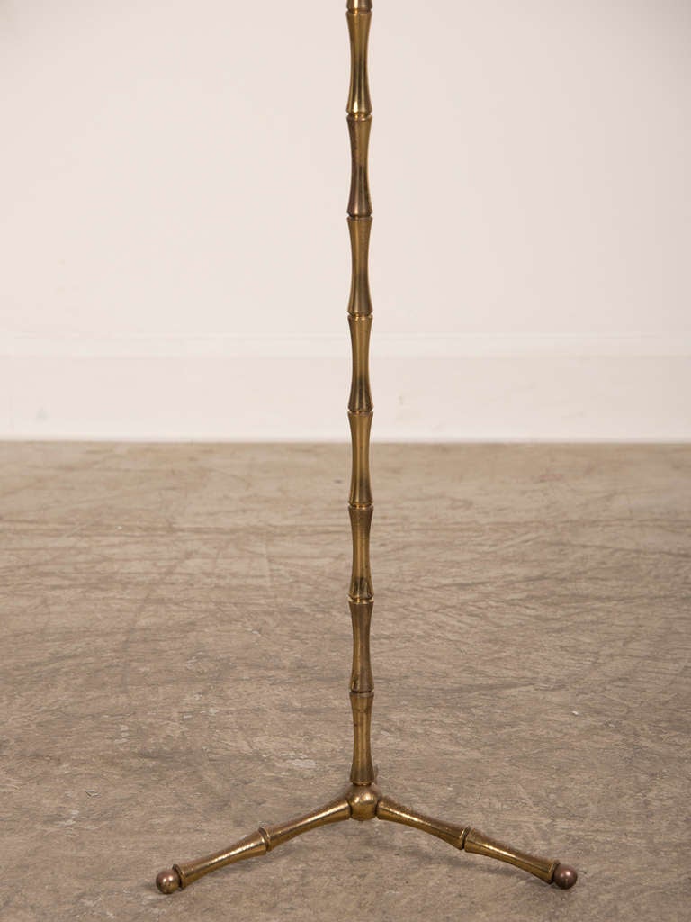 Jacques Style Faux Bamboo Brass Floor Lamp, France c.1950 at 1stdibs
