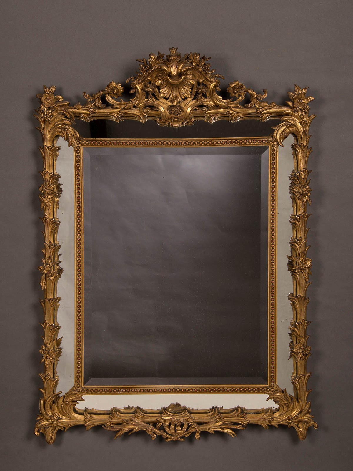 R Gence Style Gold Leaf Pare Close Framed Mirror France R Gence Style Gold Leaf Pare Close Framed Mirror France