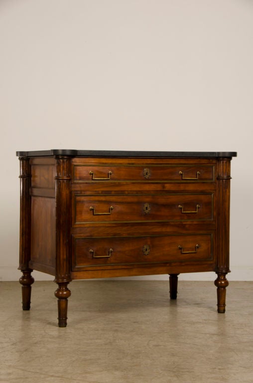 A Restauration period walnut chest of drawers from France c.1830