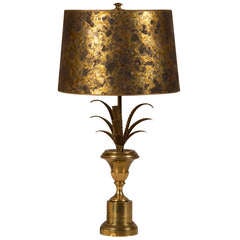Vintage French Maison Charles Style Brass Palm Tree in Urn, circa 1950