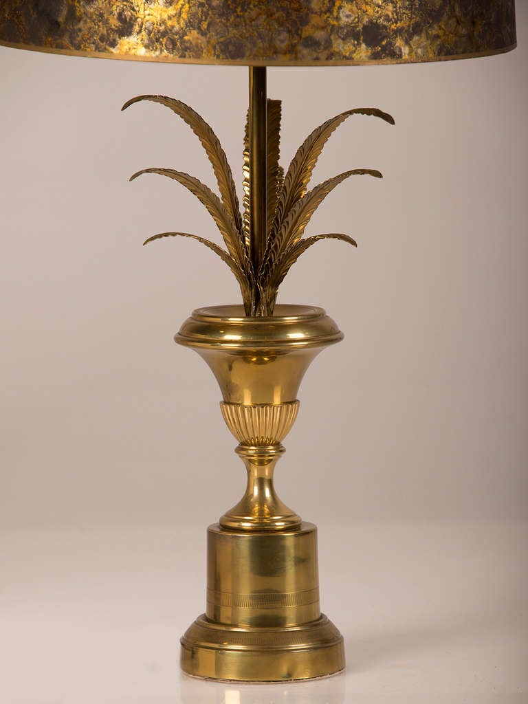 Other Vintage French Maison Charles Style Brass Palm Tree in Urn, circa 1950