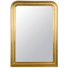 Louis Philippe Style Gold Leaf Mirror, Auxerres, France circa 1890 (37"w x 51"h)