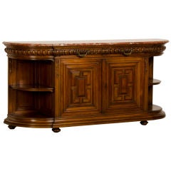 A walnut buffet with the original marble top from France c.1890