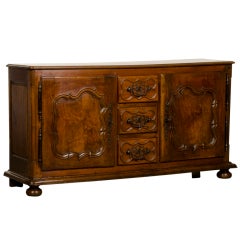 Louis XV period walnut and oak buffet from France c.1740
