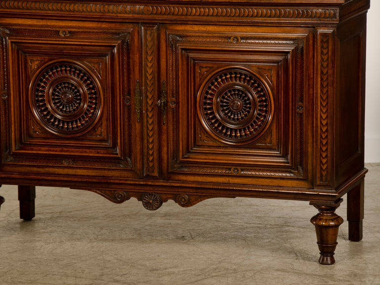 Breton Carved Mahogany Buffet/Bas d'Armoire from Nantes, France c.1895 1