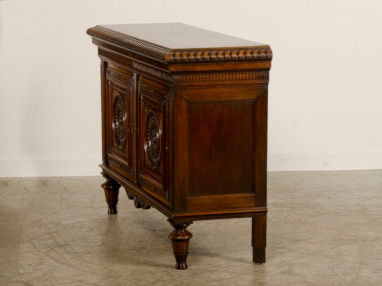 Breton Carved Mahogany Buffet/Bas d'Armoire from Nantes, France c.1895 2