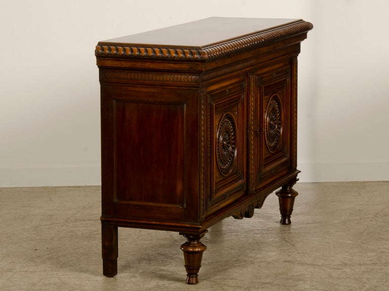 Breton Carved Mahogany Buffet/Bas d'Armoire from Nantes, France c.1895 3