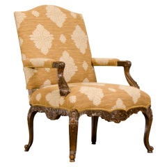 Antique A beautiful Louis XV style walnut armchair from France c.1875
