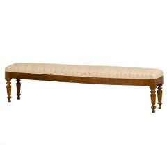 Used An exceptionally long and narrow walnut bench from France c.1850