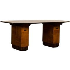 An Art Deco period walnut writing table from Italy c.1930