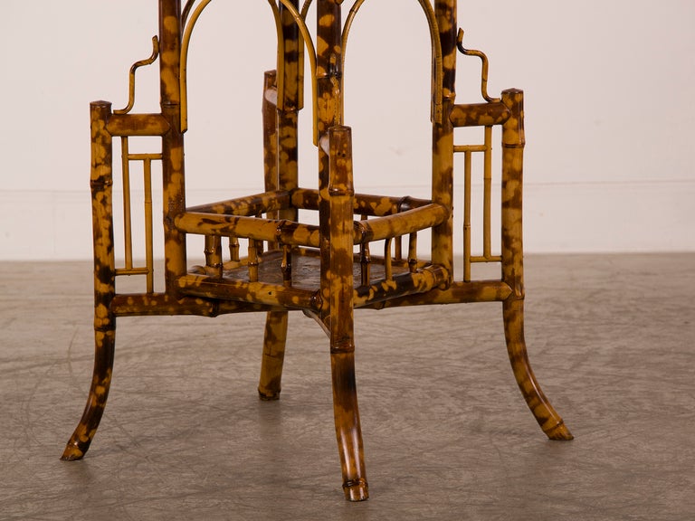 Belle Époque A Fantastic Scorched Bamboo Table From France C.1890