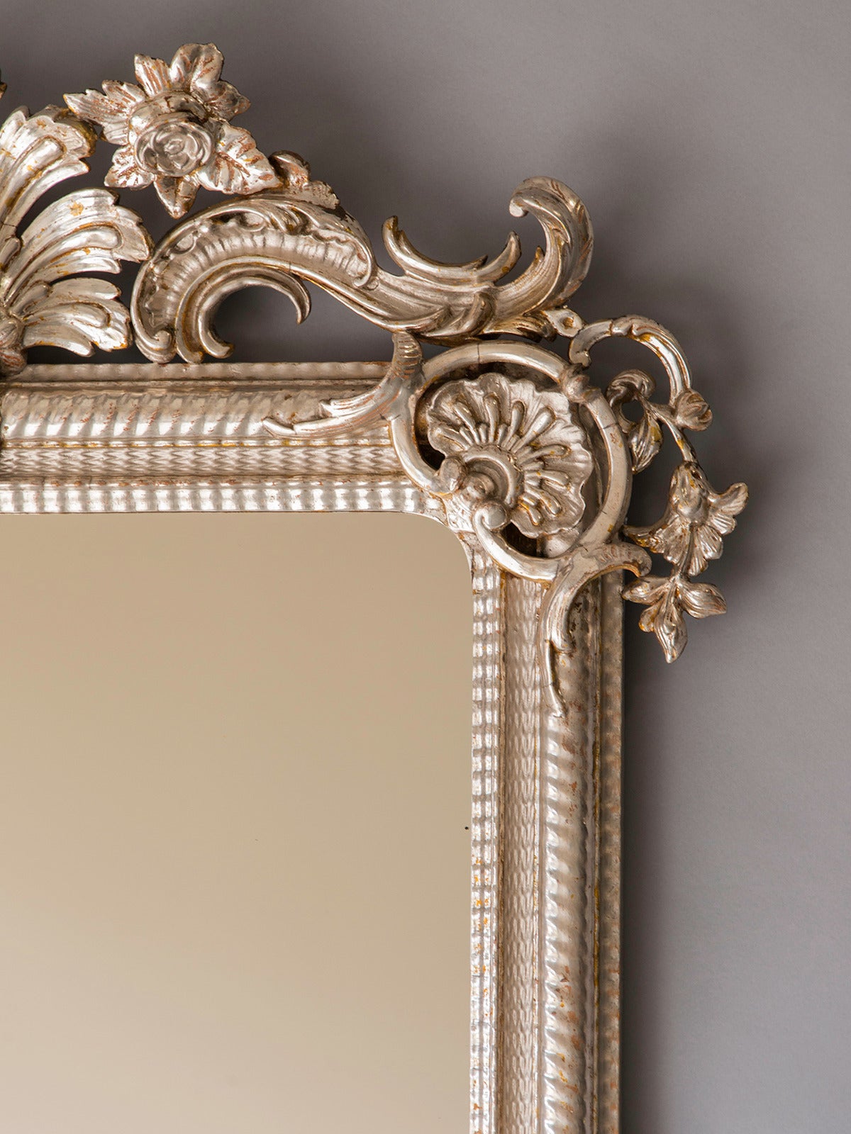 Late 19th Century Régence Style Silvered Mirror, France circa 1880