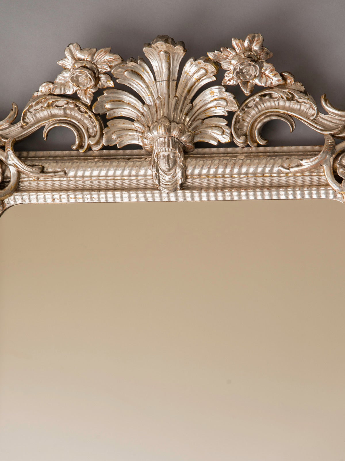 Régence Style Silvered Mirror, France circa 1880 In Excellent Condition In Houston, TX