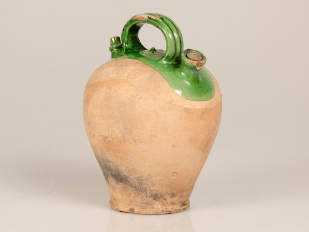 A glazed earthenware jug from the south of France c.1870