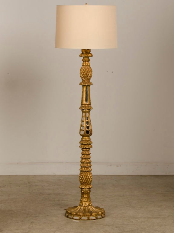 A sumptuous gilded floor lamp from Italy c.1920