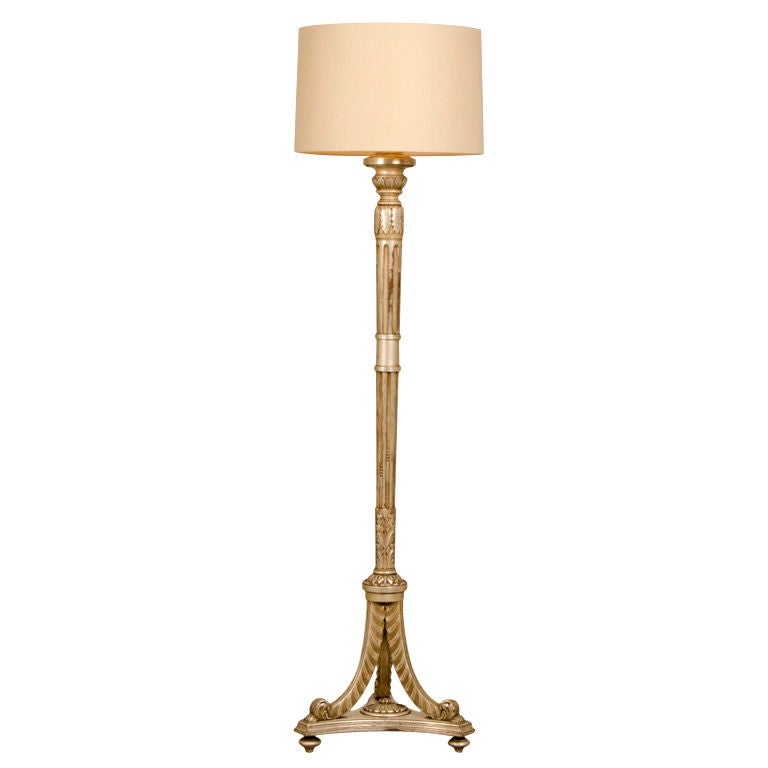 A Grand Silvered Candle Stand Floor Lamp From Italy C 1920 At 1stdibs Grand Silvered Candle Stand Floor Lamp, Floor Lamps Richmond Va
