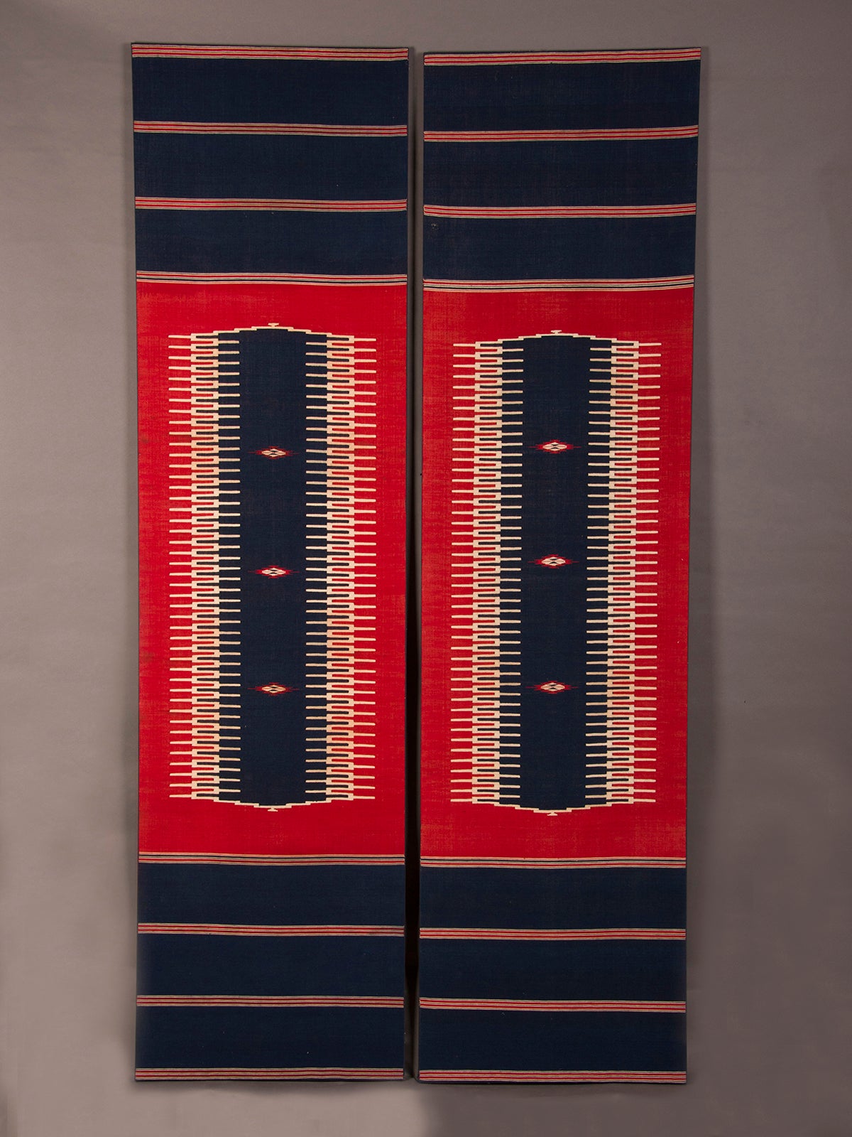 Pair of Enormous Art Deco Period Woven Vintage French Textiles, circa 1930