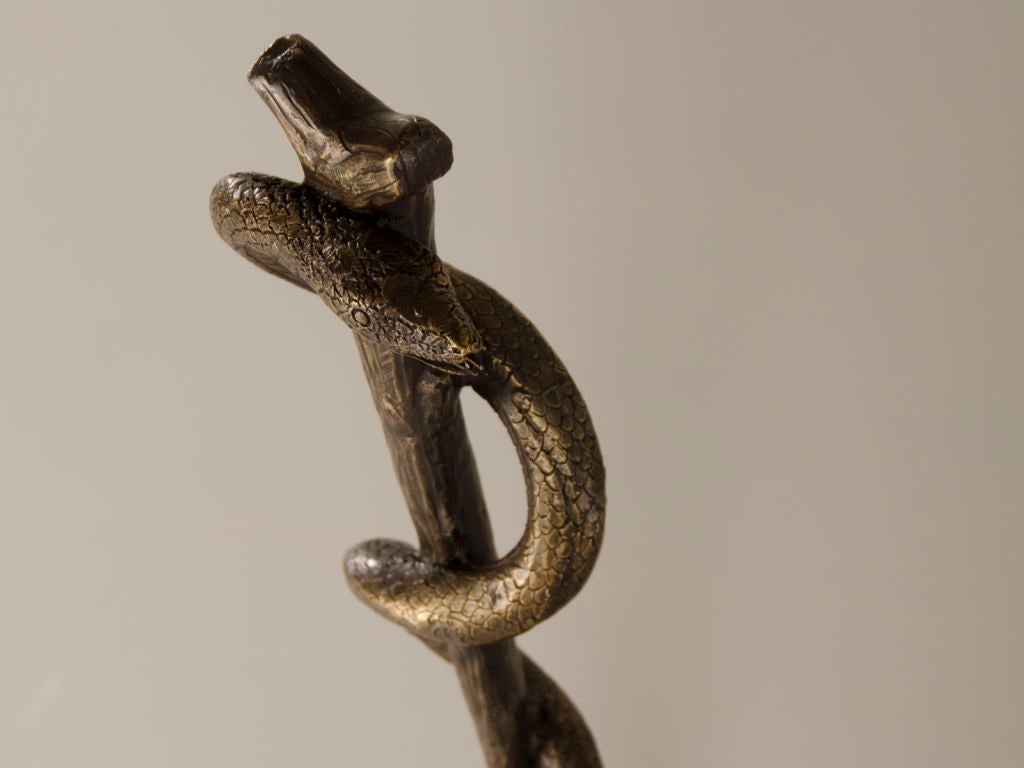 Belle Époque Bronze Serpent Model Based upon the Story of Moses, Austria c.1900