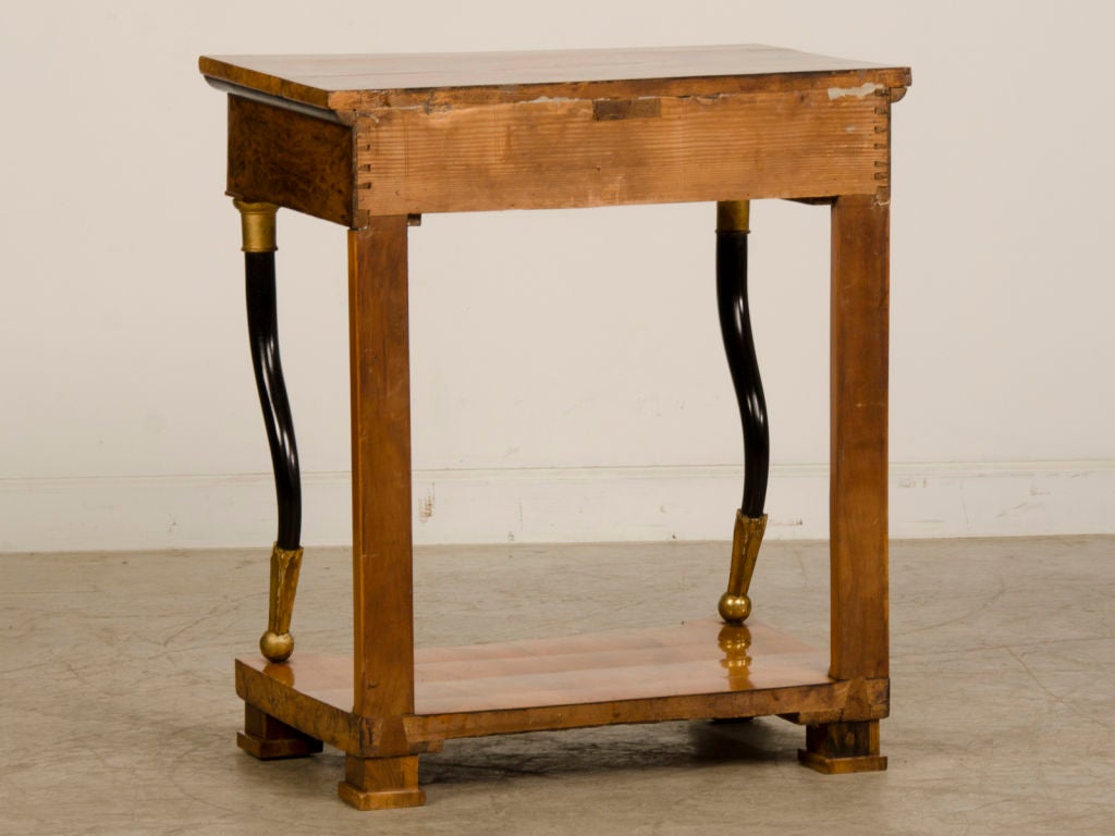 Biedermeier Period Burl Walnut Console Table, Berlin, Germany c.1820 3
