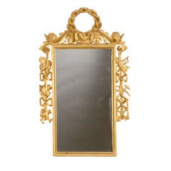 Antique Masonic Motif Gold Leaf Framed Mirror, France c.1820